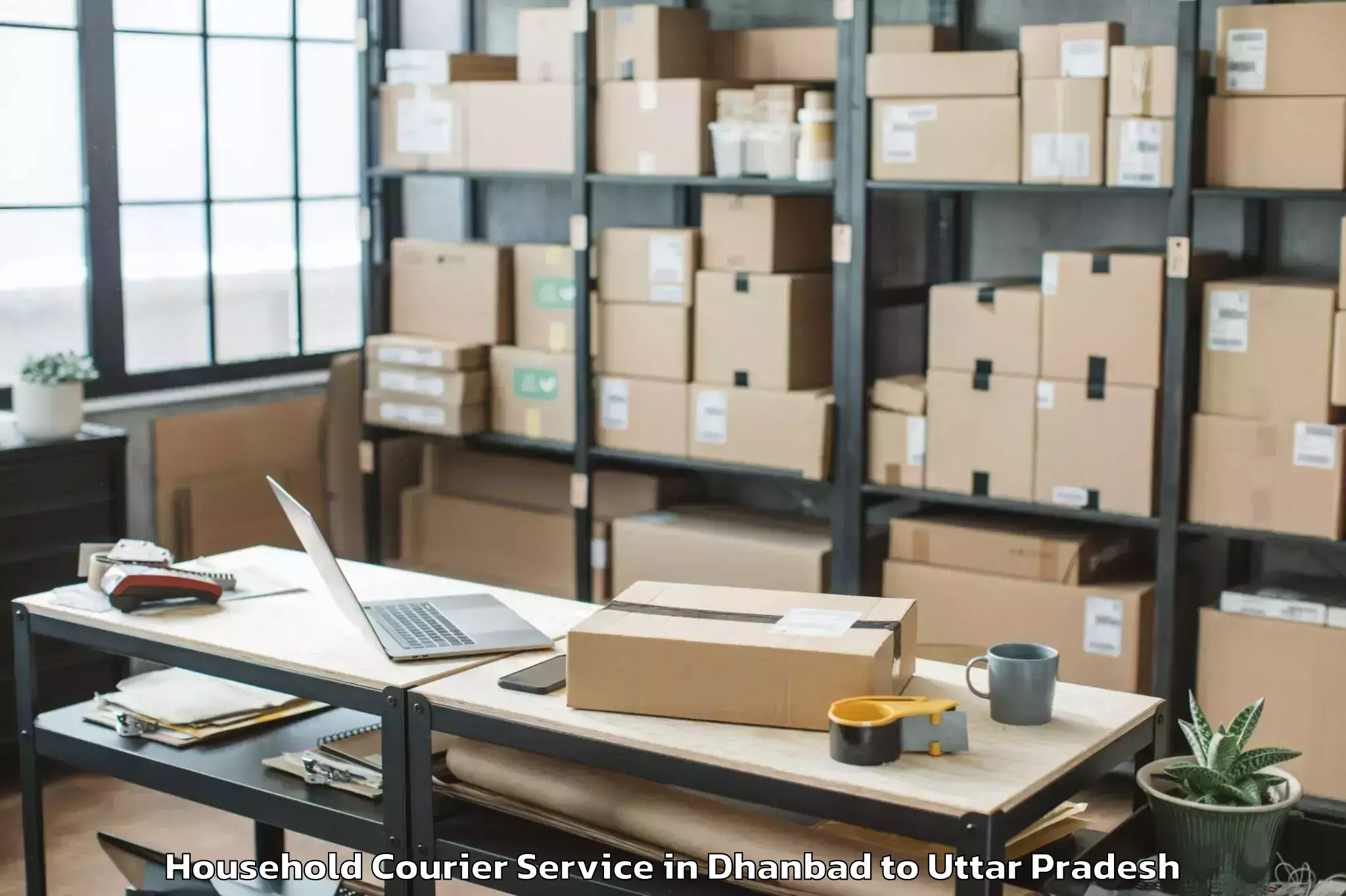 Affordable Dhanbad to Soron Household Courier